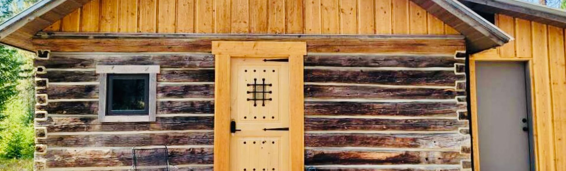 A real log cabin in the woods