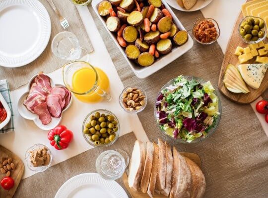 A table with a variety of fresh foods